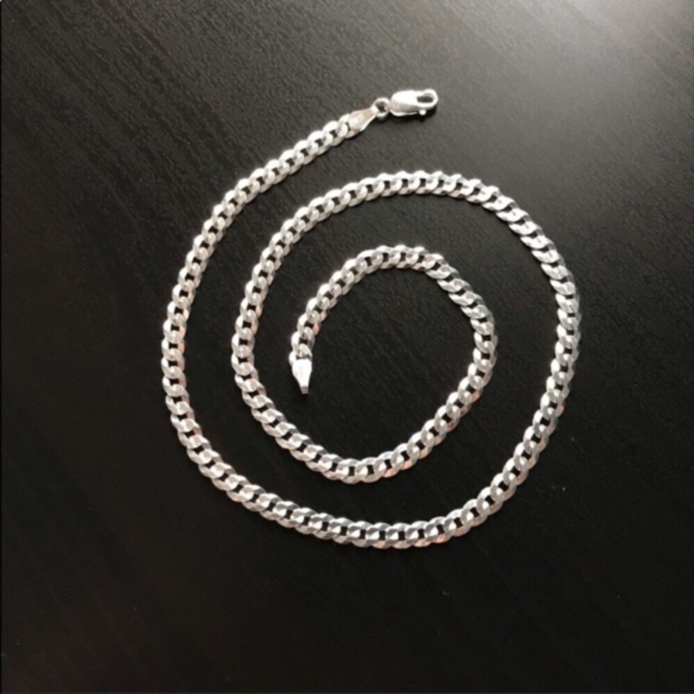 Solid Silver Curb Chain - Picture 4 of 5